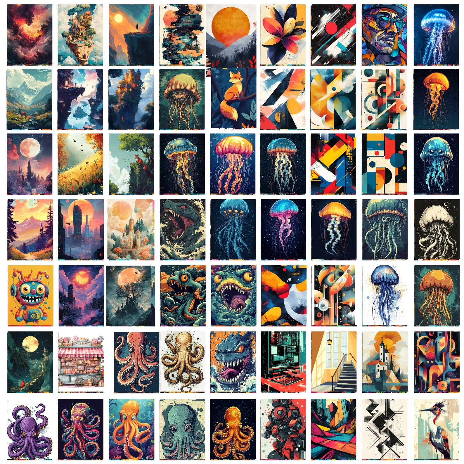 T-shirt design preview — Abstract & Creature